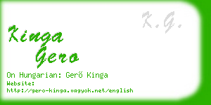 kinga gero business card
